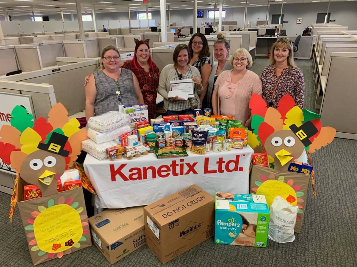 Our new friends at @kanetix Welland collected almost 100 pounds of non-perishable food and $300.00 for The Hope Centre! We are very grateful for this generous donation from your wonderful staff. Thank you! #Welland #TheHopeCentre #CommunitySupport #FoodDrive #GiveThanks