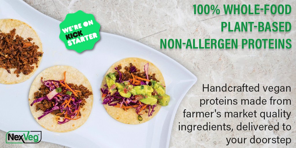 NexVeg: 100% whole-food, plant-based, non-allergen proteins kck.st/2nw5HeV @NexVeg #crowdfunding 
#CrowdFund #kickstarter #food #foods #HealthyFood 
#proteinfood #proteinfoodshop #qualityfoodlover
#foodlover #proteinfoodlover #qualityfoodproducts
#qualityfood