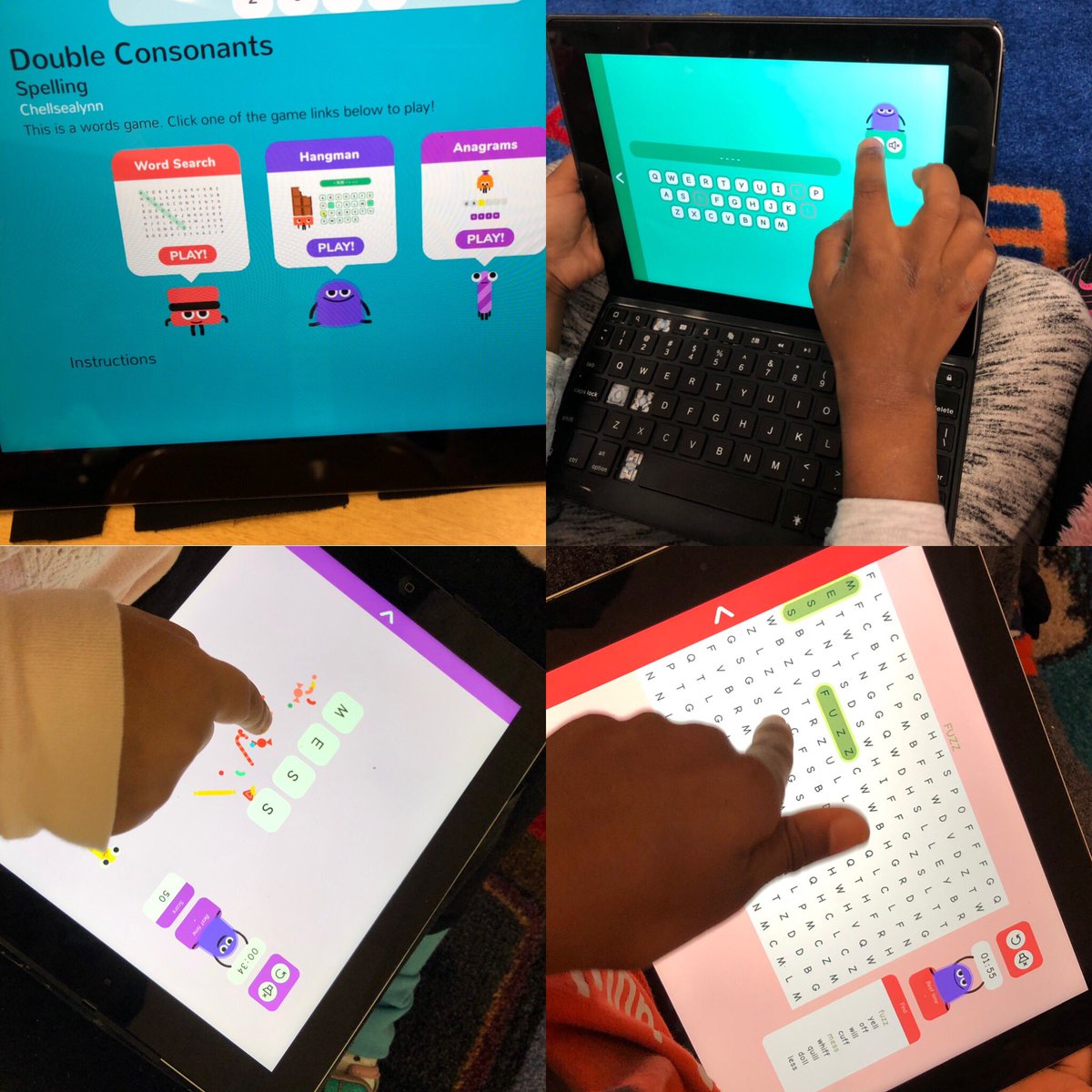 chellsea_lynn's tweet photo. Students love having a choice! @educandydotcom creates engaging spelling games based on customized lists! What a refreshing spin on spelling practice! Shout out @bcalligy for the recommendation! #weespell @AnnaRudowsky @WeehawkenTSD https://t.co/EzWd9nVRJq