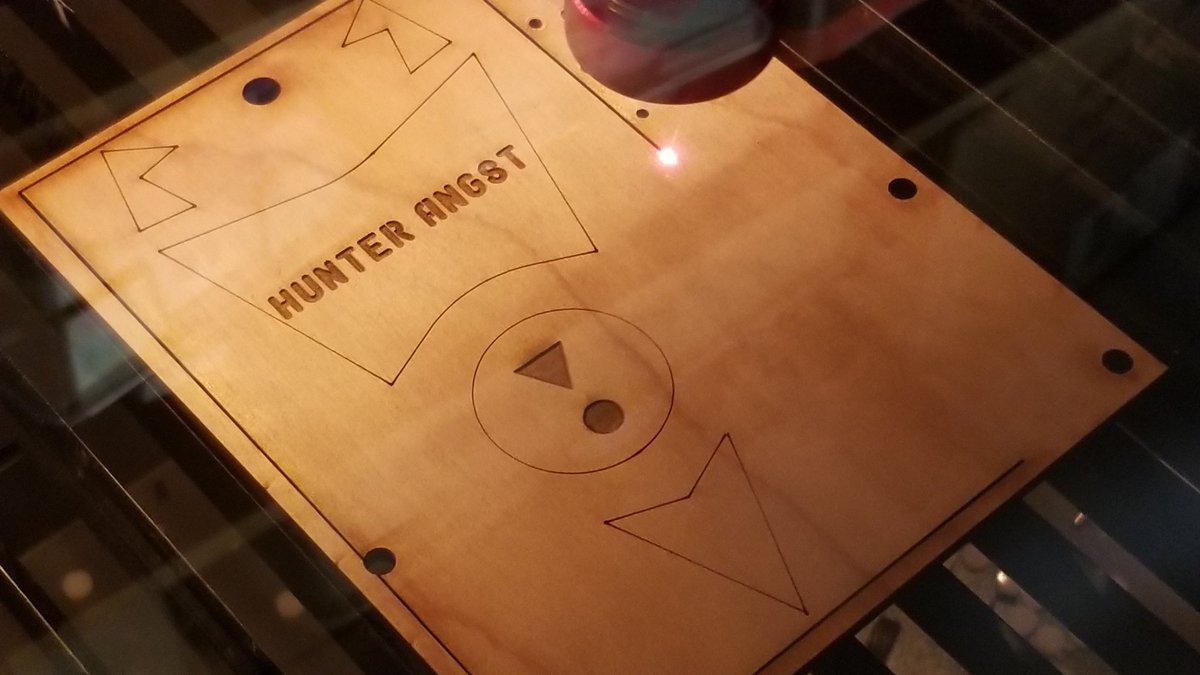 Hunter Angst is this year's first Physical Computing &amp; Robotics student to laser cut his nameplate with the <a href="/BossLaser/">Boss Laser</a> in the FISHBOWL <a href="/GeorgeSchool/">George School</a>!