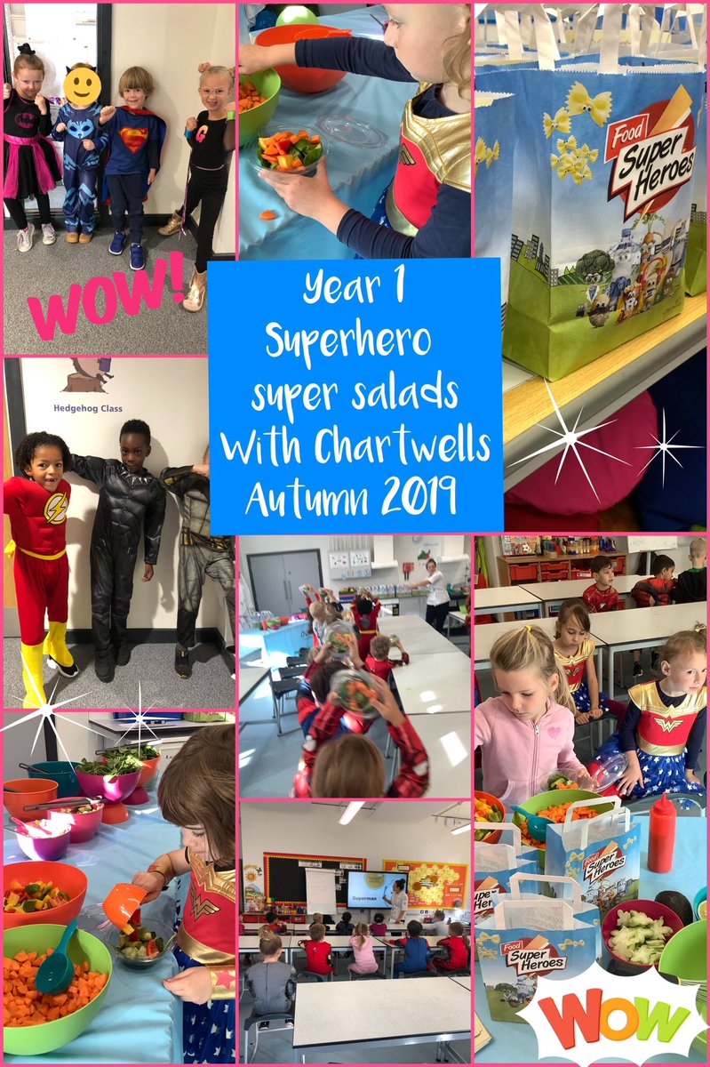 HPABeckenham's tweet photo. WOW! Year 1 celebrated their learning by dressing as superheroes for the day and making super salads with @Chartwells_UK. Thank you for a brilliant healthy workshop. 

#WOWday #bringinglearningtolife #hpabe https://t.co/4ahFxQxI3A