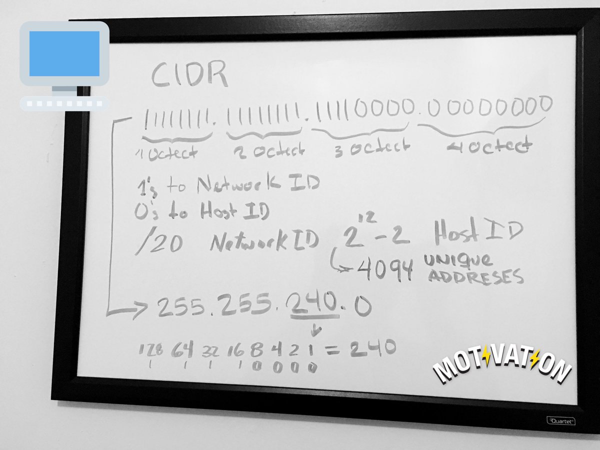 Alamino_PCTech's tweet image. This means a lot to me... understanding and learning #CIDR #SubnetMask On my way!!! 💪 🖥 ⭐️