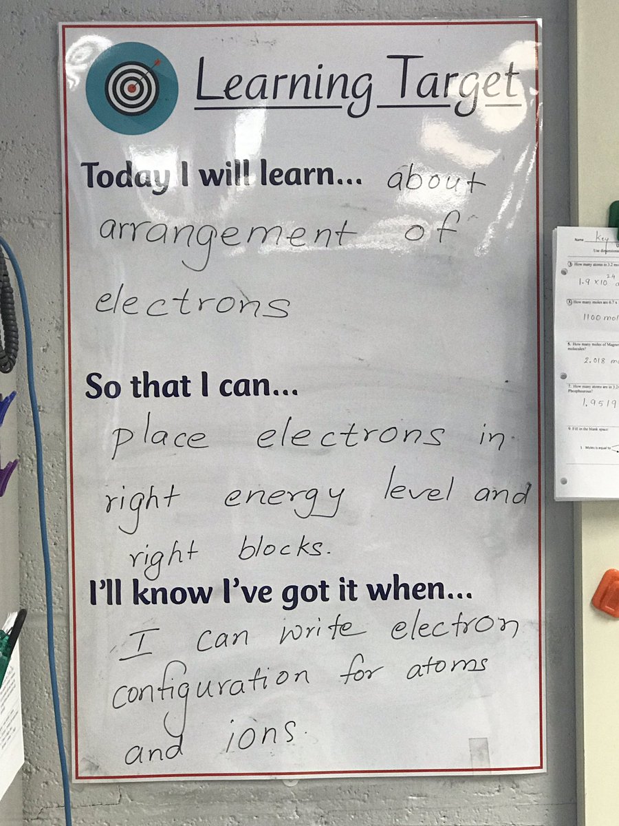 smiller_educ8or's tweet image. More electron configuration in IB Chem today! I think I might be ready to take the test 😉 #learningtargets #tier1instruction #patterns #visualrepresentations