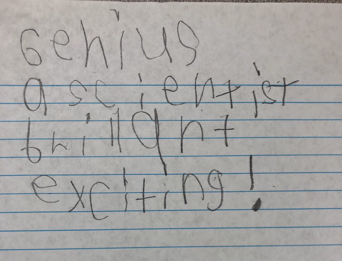 lamiller06's tweet photo. @HowardGI third graders making acrostic poems and this one couldn’t describe the student any better! #SeeingIsBelieving https://t.co/LvFBMowR4h