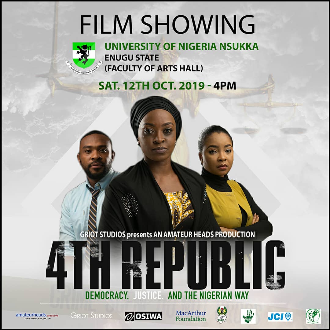 DiscoverEnugu's tweet photo. Love movies 📽️🎬🎞️
Living around #Nsukka
Be part of the #4thRepublicMovie #4thRepCampusTour happening this weekend.
A creative exploration into politics and governance in Nigeria. 
#UNN #Enugu #DiscoverEnugu #DiscoverEnuguEvents #CityOfCulture #CityOfInnovation #Nollywood 🔈🔈🔈 https://t.co/qkuCqvXuQH
