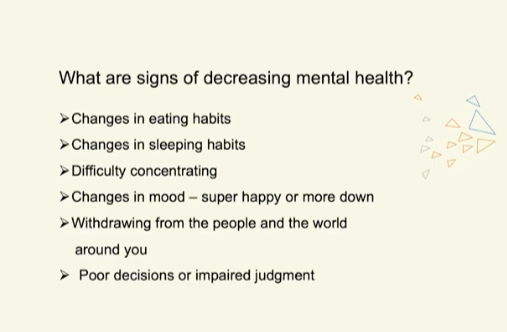 SeedWorldCAN's tweet photo. @adelle_stewart1 @domoreag Cynthia Beck explains the signs of decreasing mental health. #SeedRetail https://t.co/dAEYLaXRvk