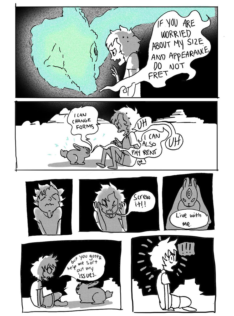 #MentalHealthAwarenessDay In the thick of my depression + anxiety I made comics about an all knowing creature to help me understand stuff more. I called it Beast Confidante. I'll throw in here my favs in this thread 