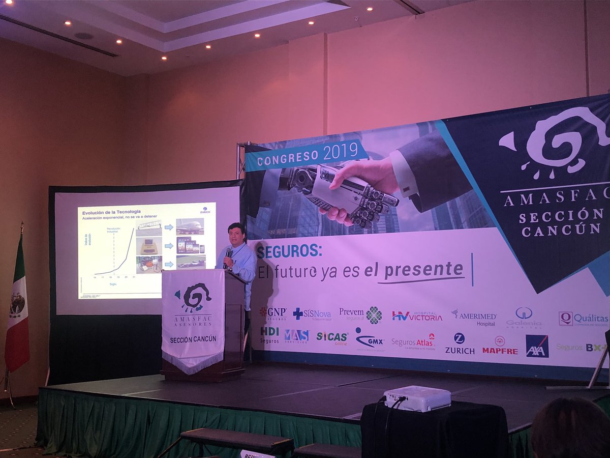 “El cliente está altamente relacionado con la tecnología y el mercado de los seguros tendrá que seguir esa misma línea” Lic. José Antonio Borrajo, ZURICH México. Congreso AMASFAC Sección Cancún. <a href="/AMASFAC_CDN/">AMASFAC</a> <a href="/ZurichenMexico/">zurichenmexico</a> @congresoamasfac2019