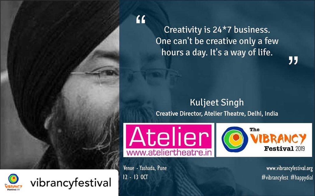 Come n meet @KuljeetAtelier at #VibrancyFestival
Known for his restrained performance in films like #MargaritaWithAStraw & #Amu, Kuljeet is the founder & Creative Director of @AtelierTheatreC , a Delhi based theatre group.  
Book ur tickets: insider.in/the-vibrancy-f…
#MentalHealth