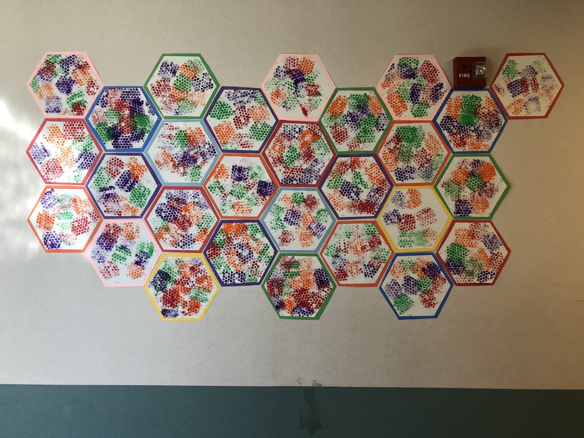 It’s starting to come together! 1st-5th grade are learning about bees and completing an art smart project to be featured near the science lab! #artsmart #naturesmart #WhosGotItBetterThanWES