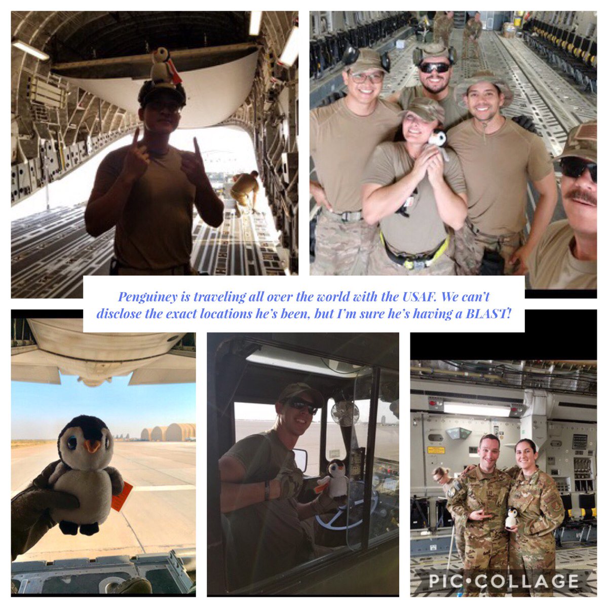 Travel Buddy Penguiney checking in with our troops overseas! ⁦<a href="/lombardibears/">SCA Lombardi</a>⁩ ⁦<a href="/BurtonSchools/">Burton Schools</a>⁩
