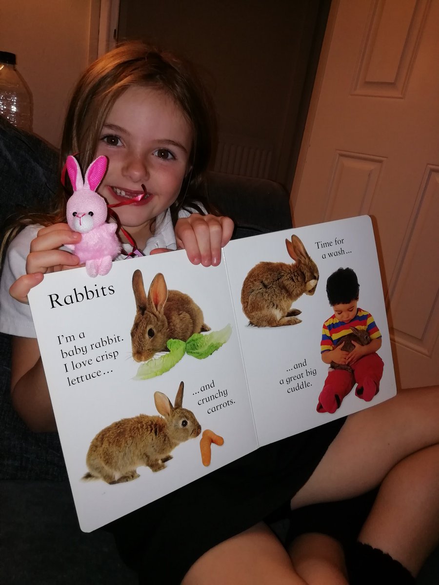 Bella Reading with Candyfloss all about animals 🐰🐖🐈🦁🐩🐭  <a href="/YBB_Yr2/">Mrs Hughes</a>