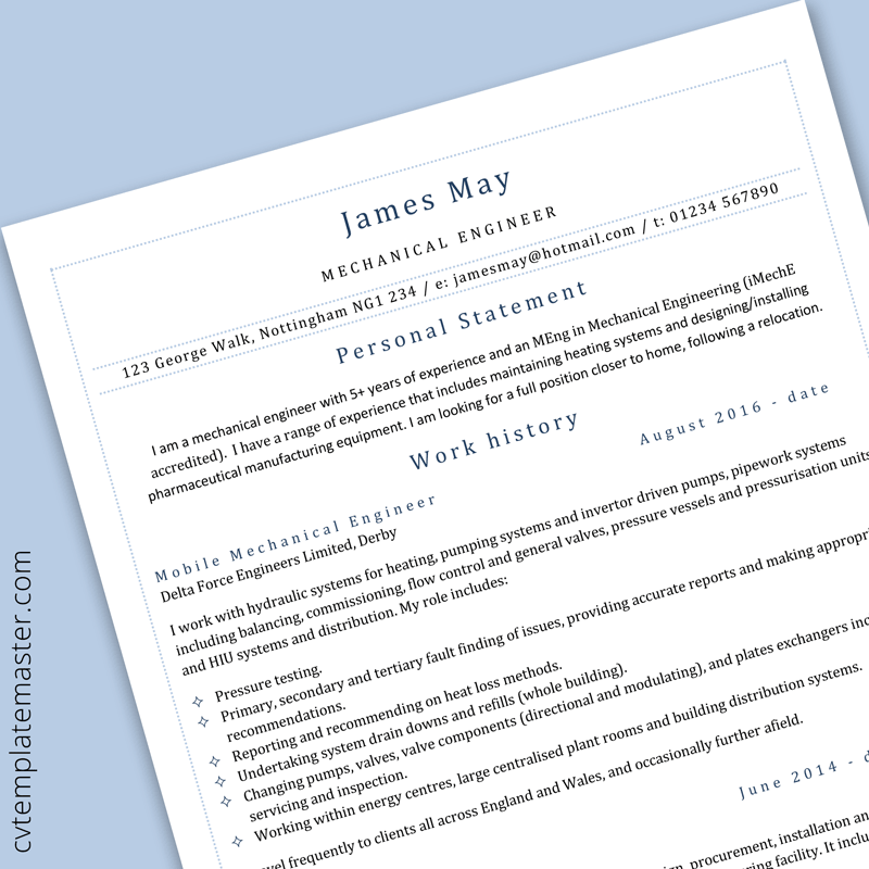 CV Template Master on X: &ldquo;Our latest CV template is free for 