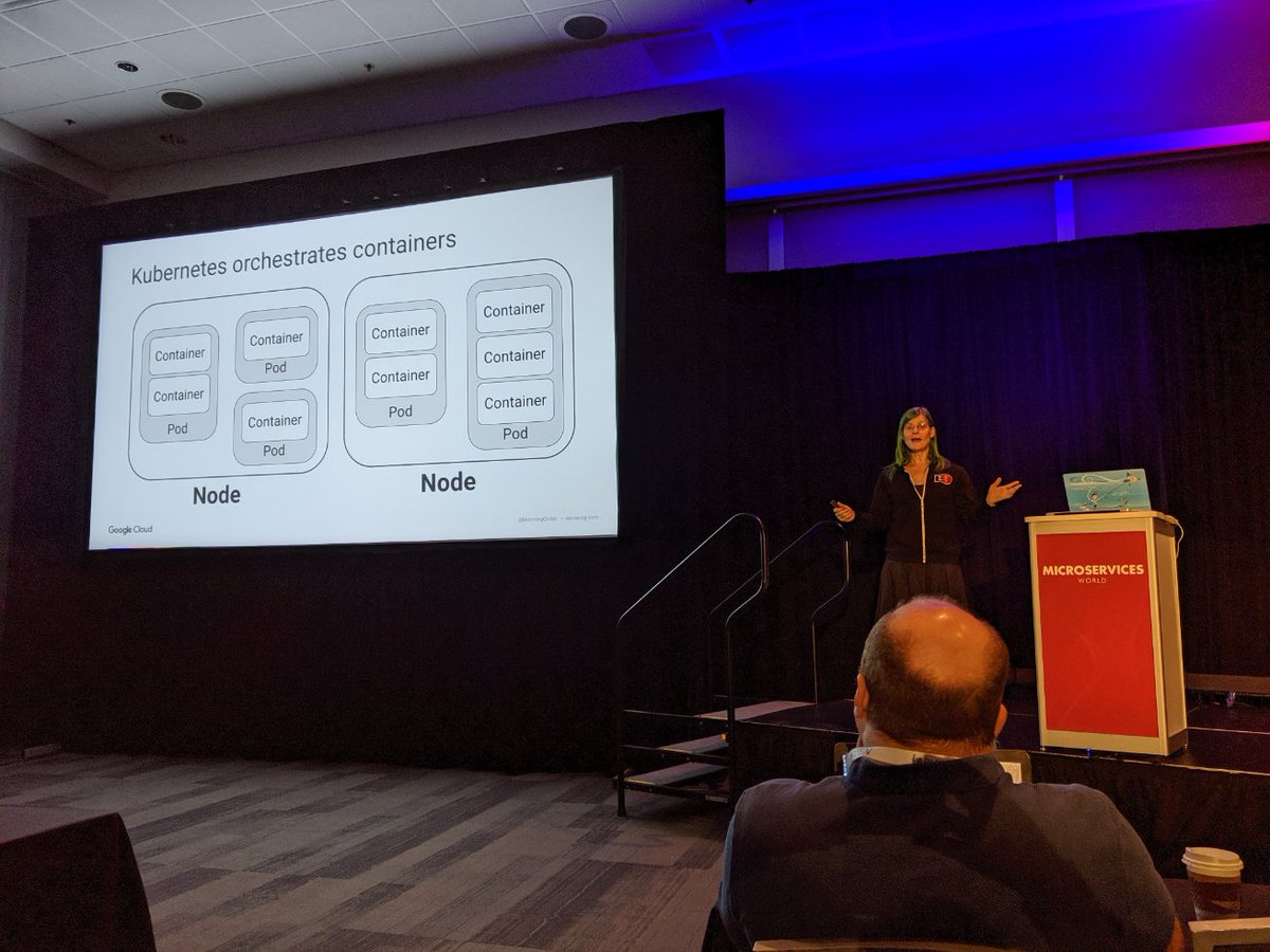 samjulien's tweet photo. Wow, @MimmingCodes from @GCPcloud is actually making @kubernetesio security easy to understand! Also props for the @EFF hoodie! 💪 #APIWorld19 https://t.co/dKXhA5n2Fv