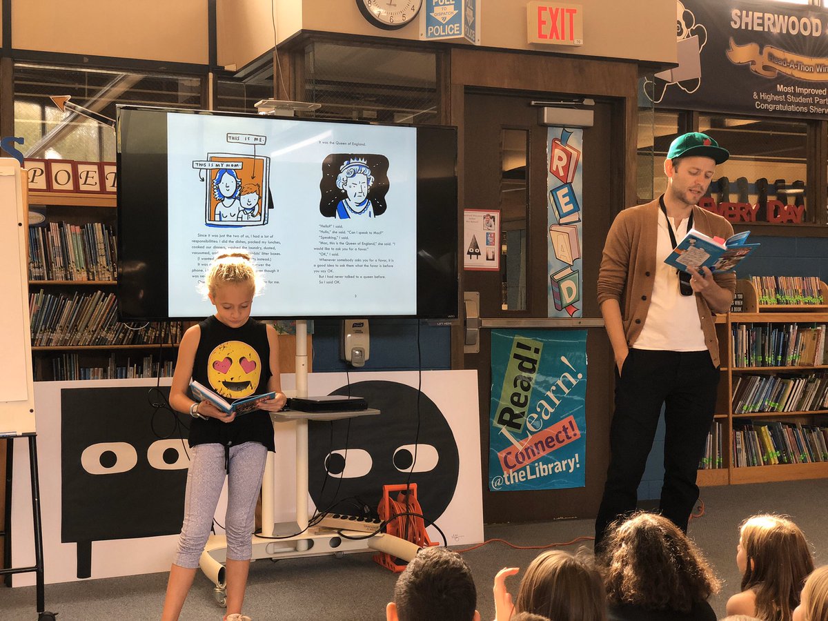 Love having @macbarnett at our school for an author visit! <a href="/SherwoodPandas/">Sherwood School</a> <a href="/D112Teachers/">District112Teachers</a>