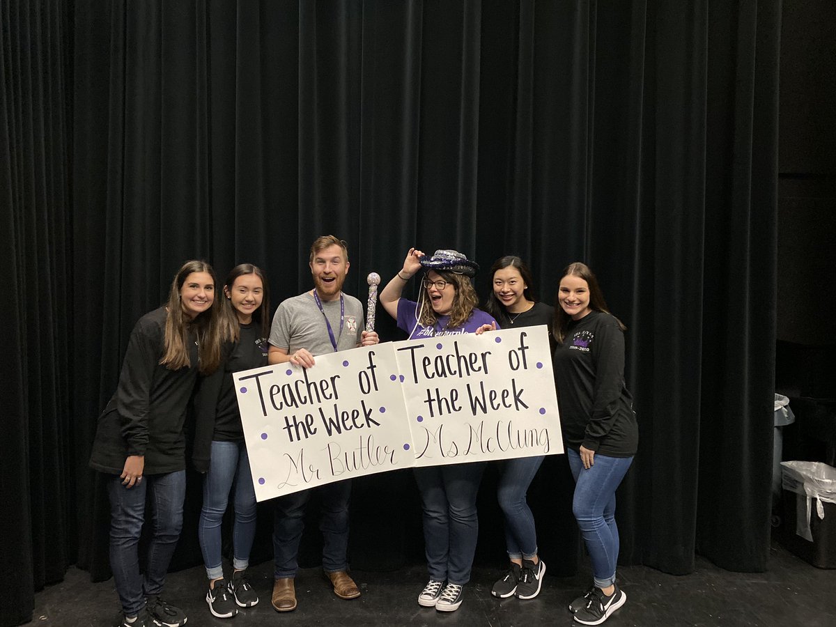 Our teachers of the week!!!! 💜👑💜@knightheatre #wewearthecrown #bleedpurple #purplereign