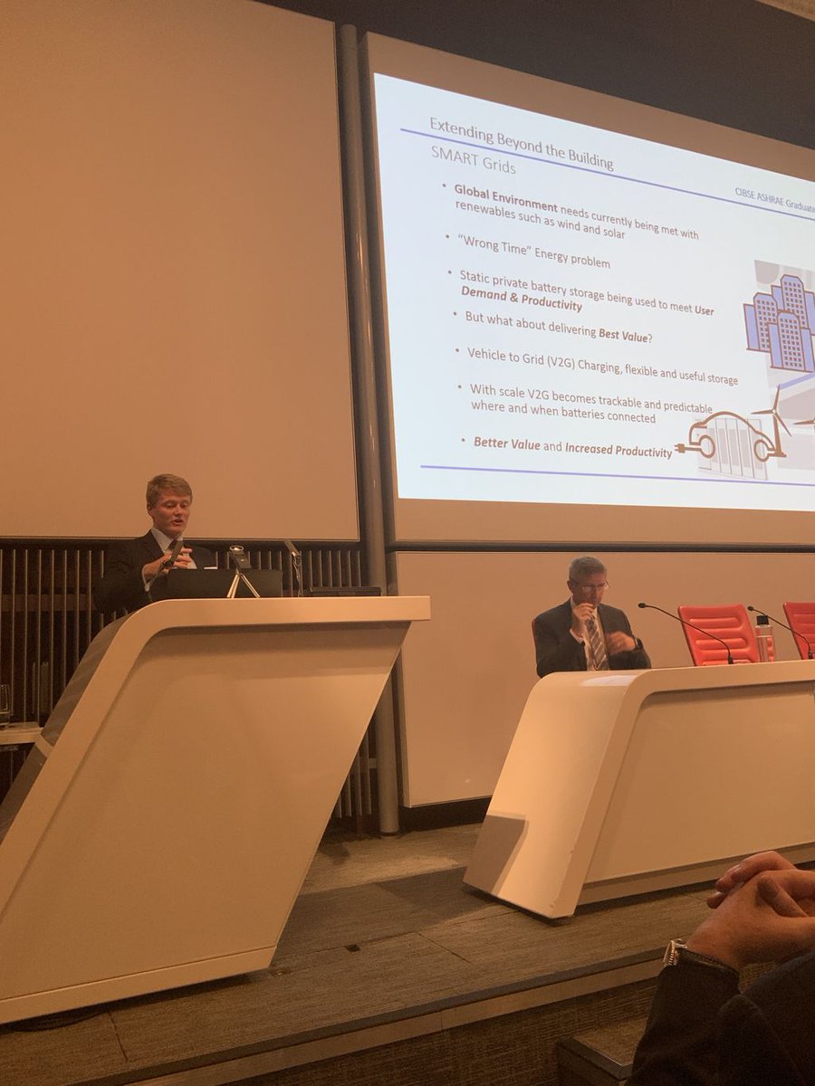 Our next finalist Tom Lusty @couchperrys <a href="/covcampus/">Coventry University</a> “Be prepared for the shifting of the balance” #CIBSEYEA