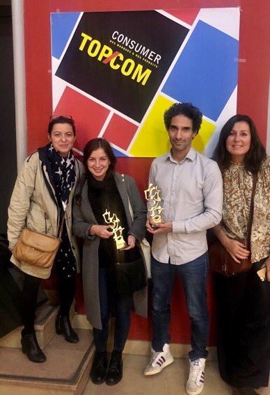 Interfel's tweet photo. Et le prix OR 🥇🏆 dans la catégorie « Stratégie média » #topcom19 Belle soirée pour @Interfel 🤗 Bravo aux équipes de la #Com #fiers #heureux 🍾🥂🎉 https://t.co/d7KQc0xIUW