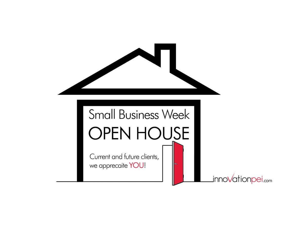 You are invited!  Did you know we are hosting an open house on October 22nd from 12-2pm?  Everyone is welcome to come and chat with our business professionals while enjoying snacks and refreshments while celebrating #SmallBusinessWeek2019   See more at: innovationpei.com/smallbizweek20…