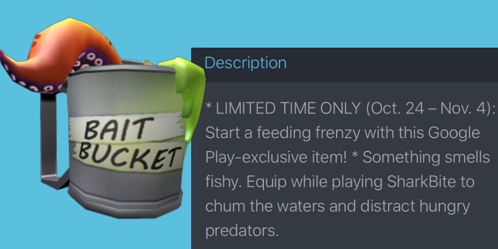 Lily On Twitter Get This Item On Google Play Before Nov 4 Also Has In Game Effects When Used In Sharkbite Maybe After This Date It Will Go On Sale In Catalog For - google play roblox item