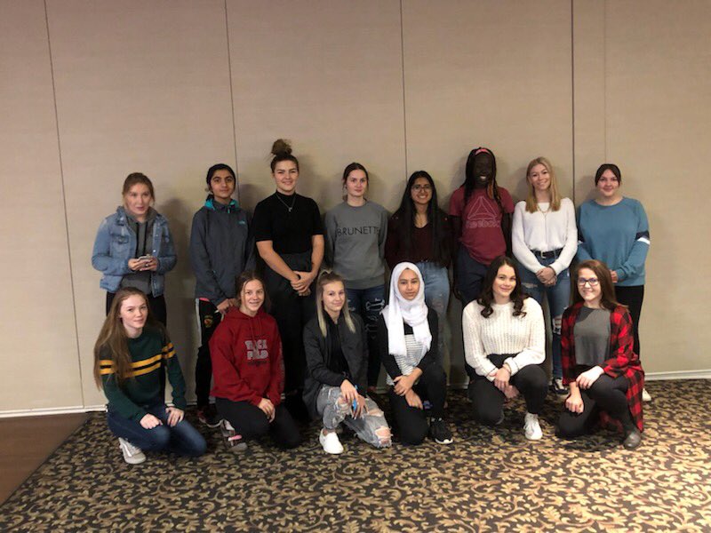 MooseJawEMS's tweet photo. 2/3 Special ‘Thank You’ to @PrairieSouth @ccimj Leadership Class 20 &amp; Ms. Rowe along w/ @HolyTrinitySD @Vanier_HTCSD Students for your #Leadership support &amp; mentorship to the Grade 8 students attending #IDG2019 celebrations #teamwork #strongwoman #TransitionHouse #TruUnity https://t.co/Q6kQ3RHXxA