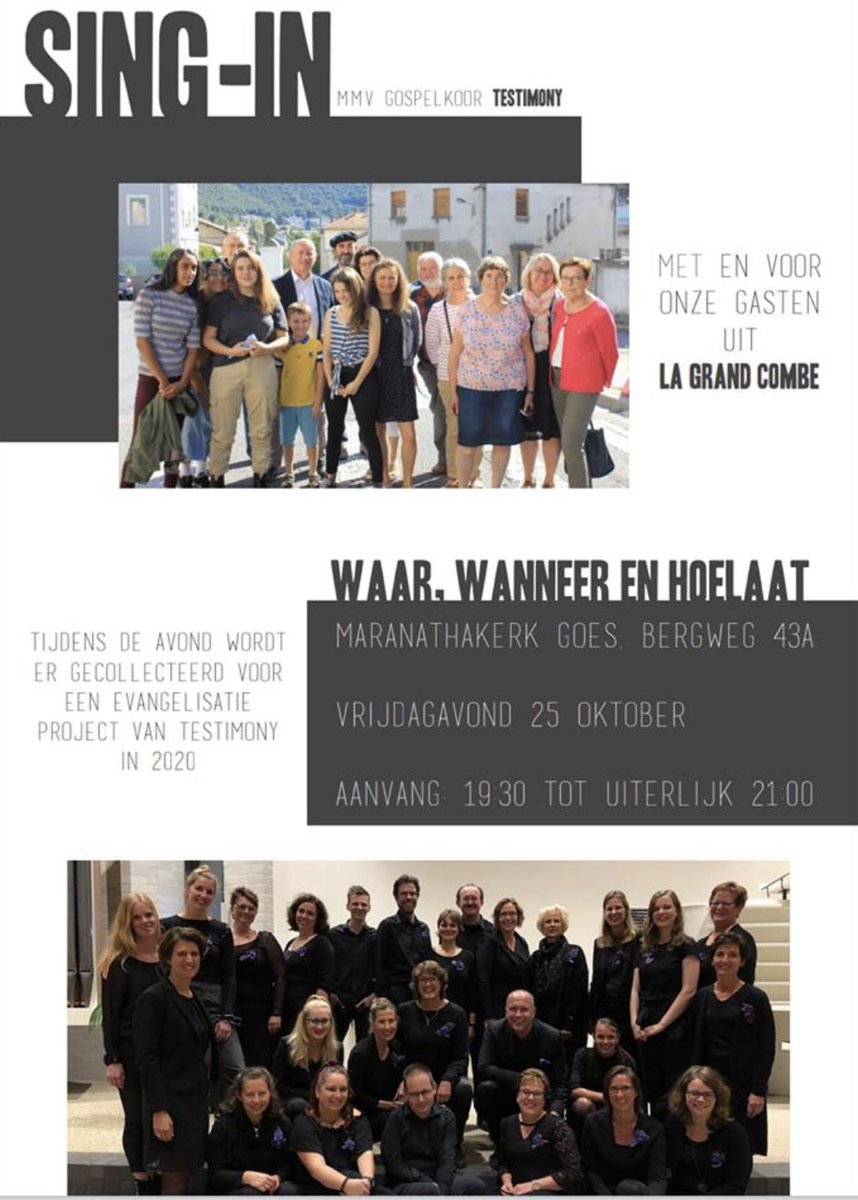 CUZL_JH_Verburg's tweet photo. Bezoek de sing-in op vrijdagavond 25 oktober 2019 in Goes en zing mee! Welkom! #uittip #praiseavond #concert https://t.co/w6l8MgkjLZ