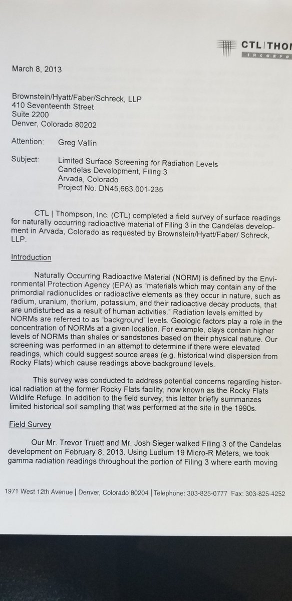 WriteRockyFlats's tweet photo. @Radioactive599 @RockyFlatskid @MKaltofen To NOT find #plutonium in the nearby neighborhoods & declare the area safe, CTL Thompson used the equivalent of a #FootballBat that cannot detect #RockyFlats plutonium, and did not find any.
Tetra Tech in California was allegedly similarly instructed how to NOT FIND plutonium. https://t.co/XvFwS73yb5