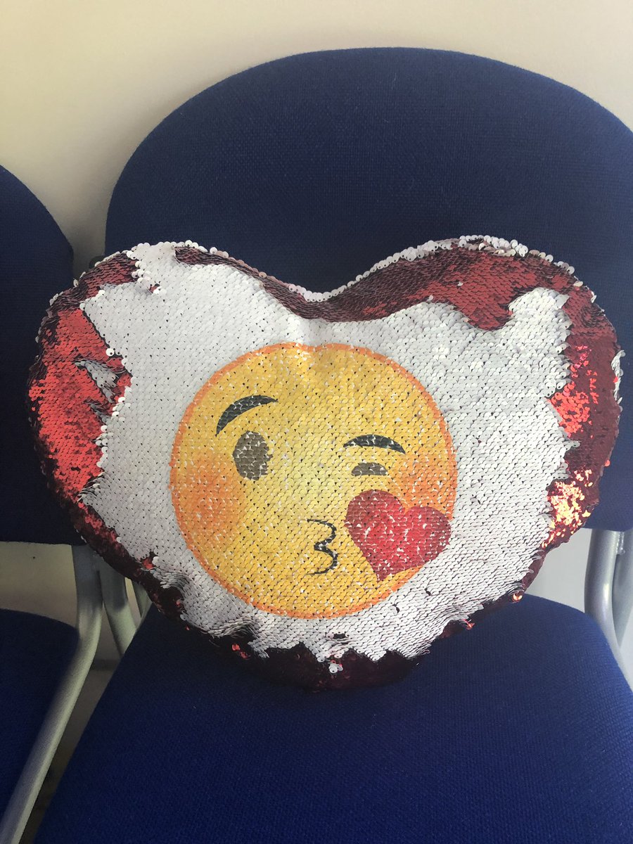 L1nda_Smith's tweet photo. Congratulations @FairfieldPrimSc winning the #emojicushion kindly gifted from @CherylWillow at our @NW_LP #mhwbconference today @DWStadium #WorldMentalHealthDay2019 @EducateAwards https://t.co/YS0oGvIhJq