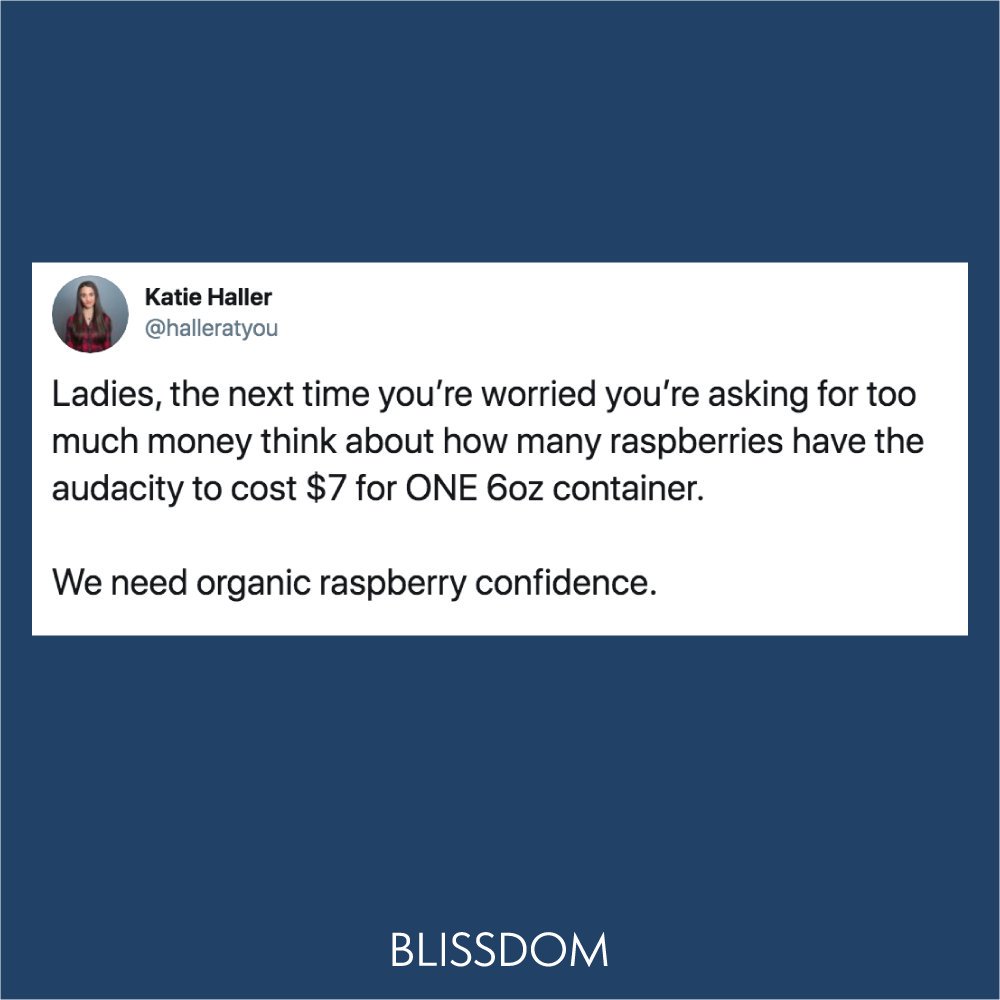 Yes! clap clap clap

When you set your prices, don't underestimate your value! 

You're an organic raspberry girl! 

Tag an amazing entrepreneur to remind her of her worth too!

Thanks for the excellent reminder <a href="/halleratyou/">Katie Haller</a>!

#ThursdayThoughts #KnowYourWorth