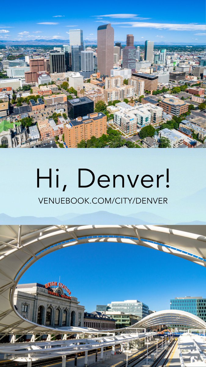 VenueBook's tweet photo. We're LIVE in Denver. #DenverEvents #HospitalityTech #HospitalityNews https://t.co/KM7noAGZXm