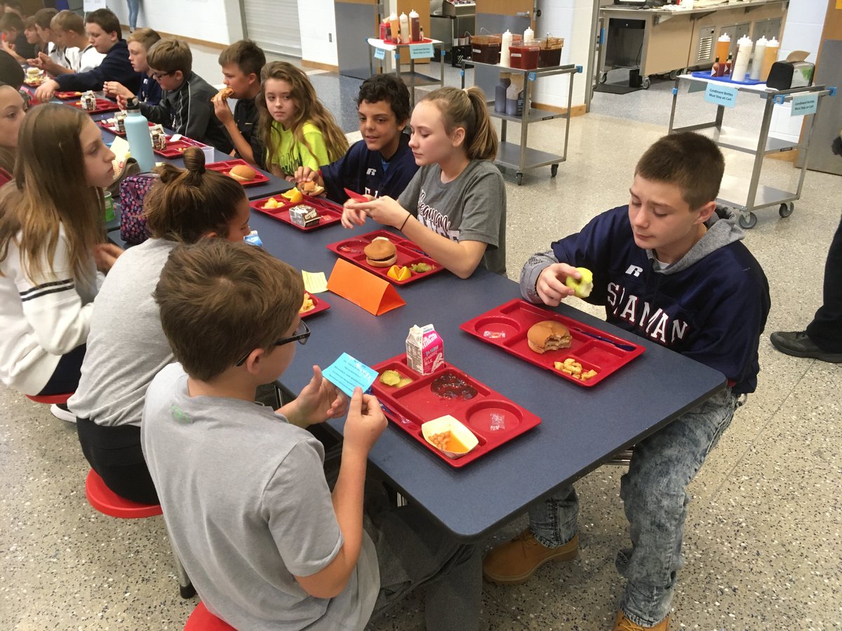 cassmedley's tweet photo. It's #antibullying week at SMS and my Weekly Walkabout brought me to the lunchroom today!  Check out one of our anti-bullying activities here: https://t.co/g6mlxDJSJe #LearnLikeAVike @SeamanSchools #LearningWithoutLimits https://t.co/9yVFbn15ue