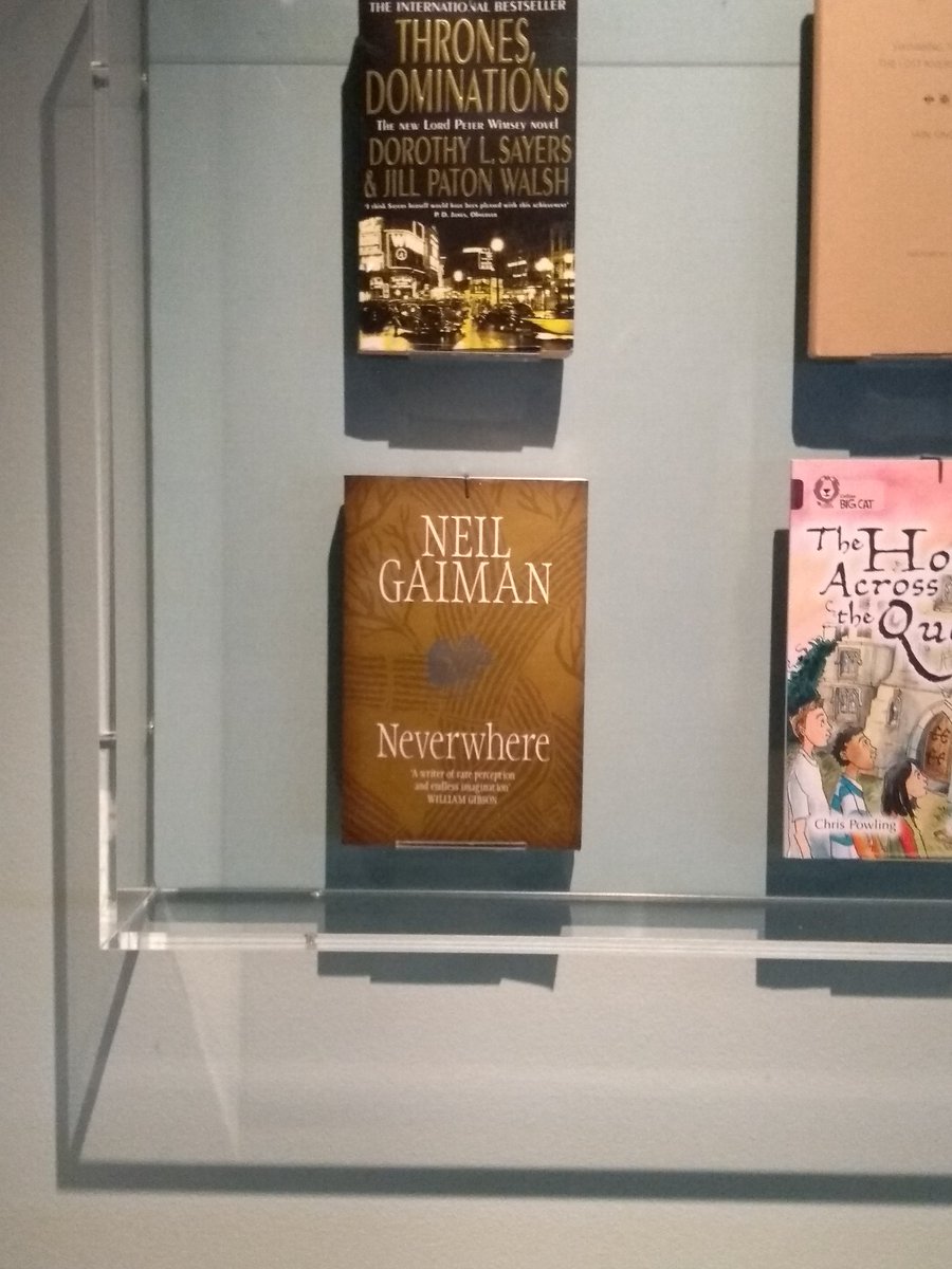 drSwarm's tweet photo. When you find your favourite novel is an exhibit in a museum 😁 @neilhimself @MuseumofLondon #secretrivers #lamaslate https://t.co/LHqdGBmLK1