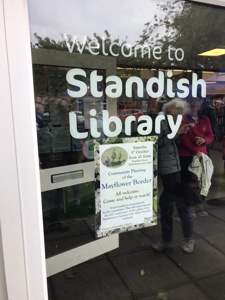 Cazzatomlinson's tweet image. How does your garden grow @mylifecharity our apprentice Josh helps #standishlibrary @WiganCouncil #ourtown great job