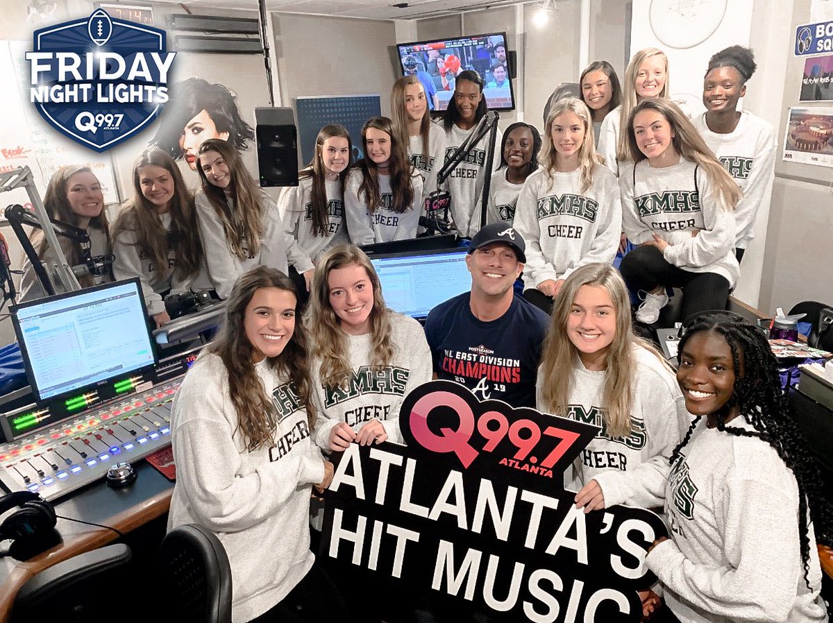 Q99.7 Atlanta (@q997atlanta) on Twitter photo Catch the <a href="/kmhscheer/">KMHS FB/Comp Cheer</a> on from 5-6p tomorrow before #Q997FNL at <a href="/KMHSathletics/">Kennesaw Mtn.</a>- <a href="/adambombshow/">Adam Bomb™</a> Catch the <a href="/kmhscheer/">KMHS FB/Comp Cheer</a> on from 5-6p tomorrow before #Q997FNL at <a href="/KMHSathletics/">Kennesaw Mtn.</a>- <a href="/adambombshow/">Adam Bomb™</a>