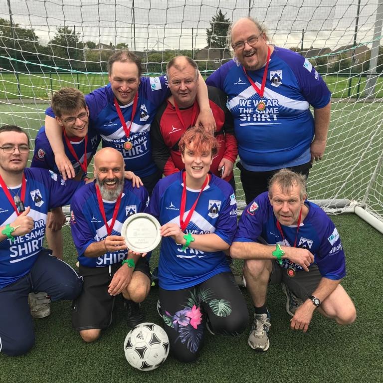 A massive Congratulations! to the We Wear the Same Shirt football team who played today in the FAW Trust Mental Health Football Tournament in Newport's International Sports Village. They only just gone and won the plate competition!!⚽️ 🏆🥇
 #itsgoodtotalk #letfootballhelp #wwtss