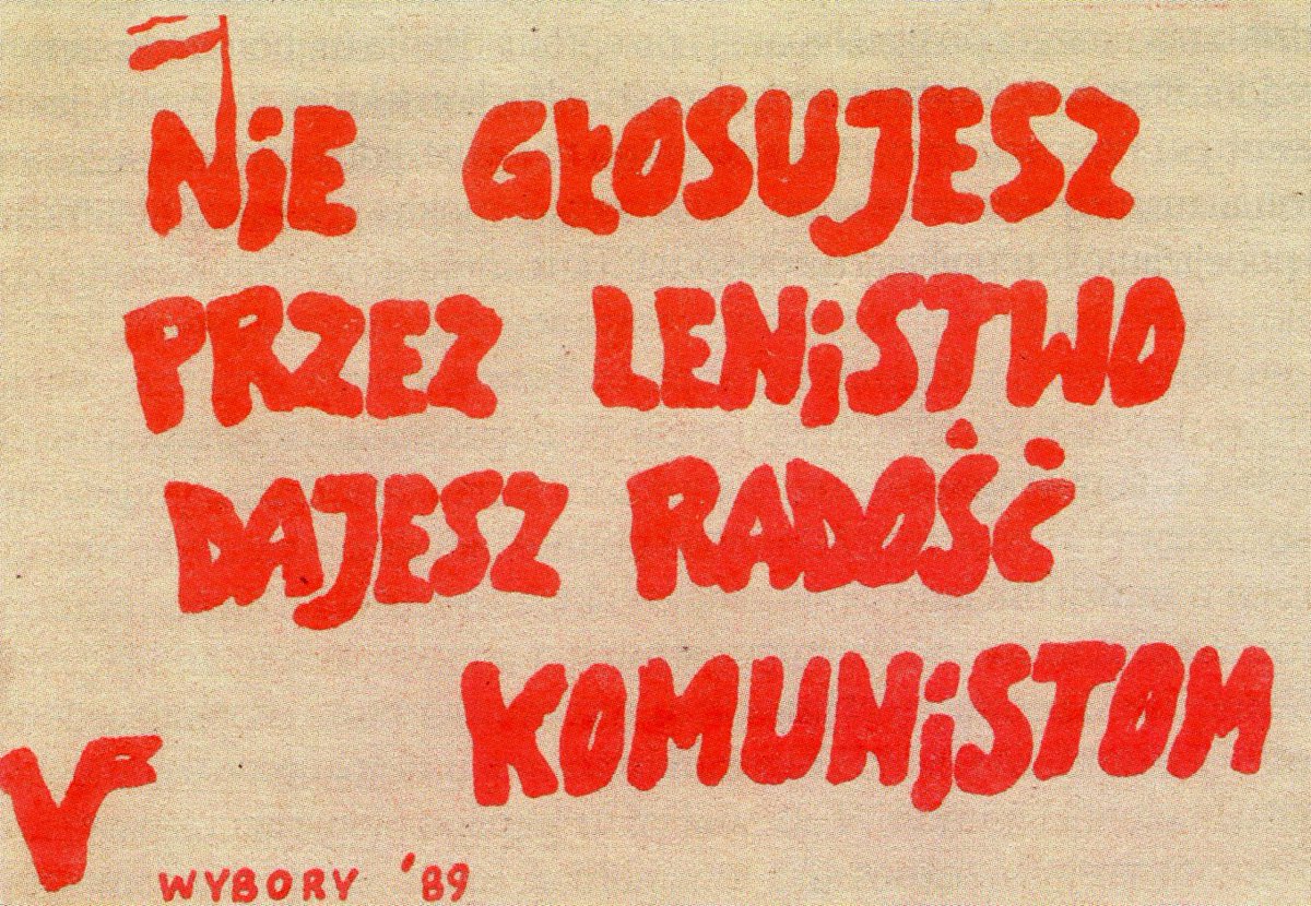 rafal_wojda's tweet photo. Plakat z 1989 roku. To były arcyważne wybory. Teraz tez są. https://t.co/F4YkKetE5M