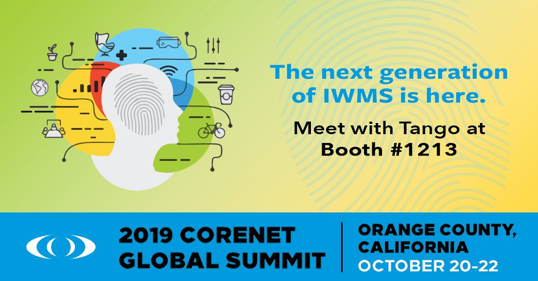 tangoanalytics's tweet photo. Learn how to #navigate your evolving #workspace at our CEO and Founder Pranav Tyagi’s #CoreNet2019 presentation, “The Workplace in Transformation,” on Tues, Oct. 22 at 9:45am: https://t.co/gA2kcSnUnc #CNGOC https://t.co/EGQBtsrhiE