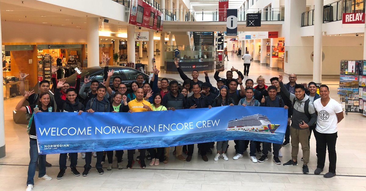 Crew arrivals #NorwegianEncore #norwegianCruiseLine #NCL