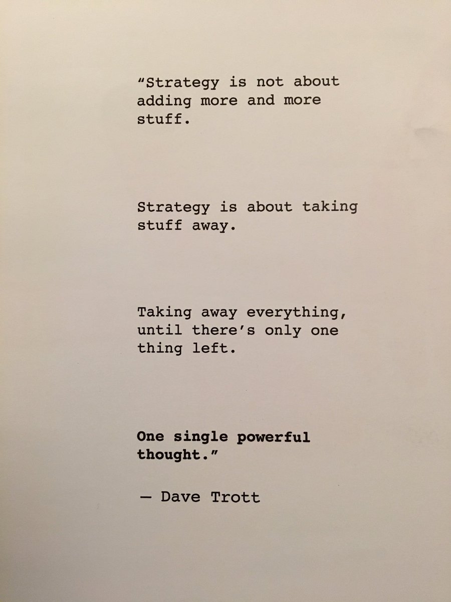 rshotton's tweet photo. Strategy as sacrifice

⁦@davetrott⁩ quoted in The Strategy Scrapbook by ⁦@alexmorrisnorth⁩ https://t.co/OLLgmsaMGO