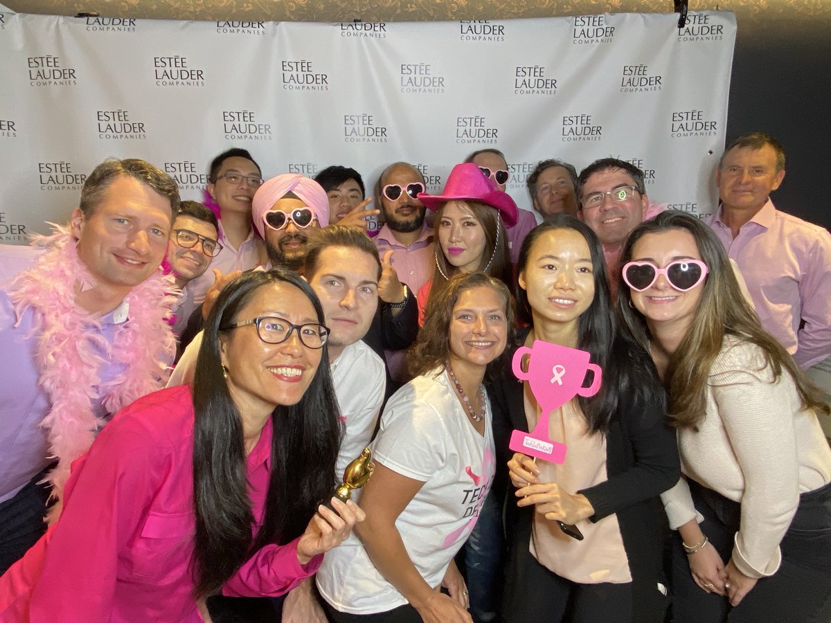 Great team supporting the breast cancer research foundation (BCRF) with Estée Lauder and through the #TechinPink2019.  #TimeToEndBreastCancer