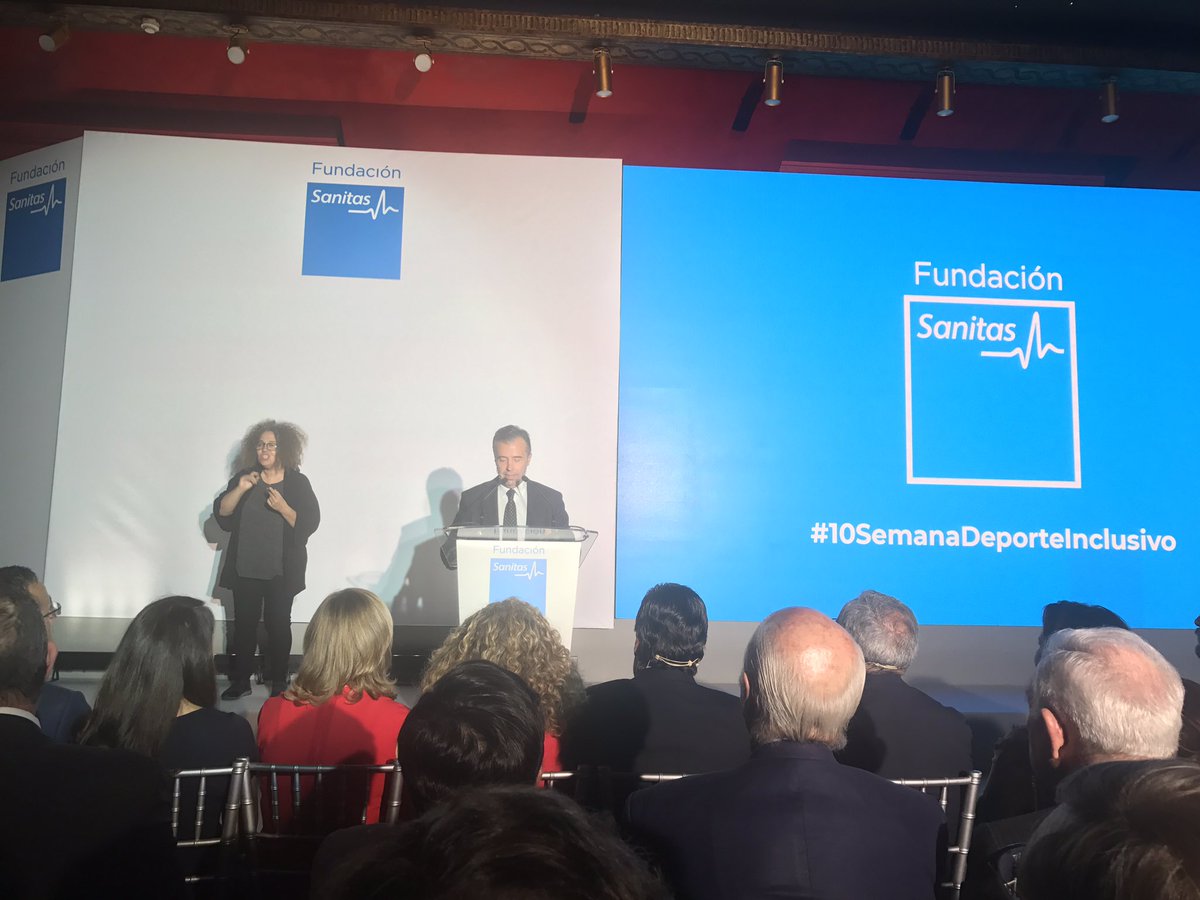 DOWN ESPAÑA (@downespana) on Twitter photo Estamos en el <a href="/Teatro_Real/">Teatro Real</a> para asistir al acto de la #10SemanaDeporteInclusivo de <a href="/F_Sanitas/">Fundación Sanitas</a>. Hoy firmaremos la alianza estratégica del #deporteinclusivo. Estamos en el <a href="/Teatro_Real/">Teatro Real</a> para asistir al acto de la #10SemanaDeporteInclusivo de <a href="/F_Sanitas/">Fundación Sanitas</a>. Hoy firmaremos la alianza estratégica del #deporteinclusivo.