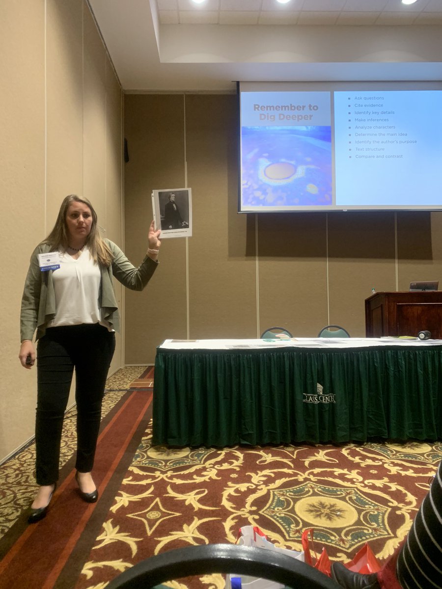 mlutz108's tweet photo. Let Go &amp; Let Students Lead Class Discussions about primary sources. Fabulous information!!  Thanks @melissa_shaddix @SocialSt_HCS #GCSS19 #HenryExperiencesGCSS https://t.co/4pA6s4111W