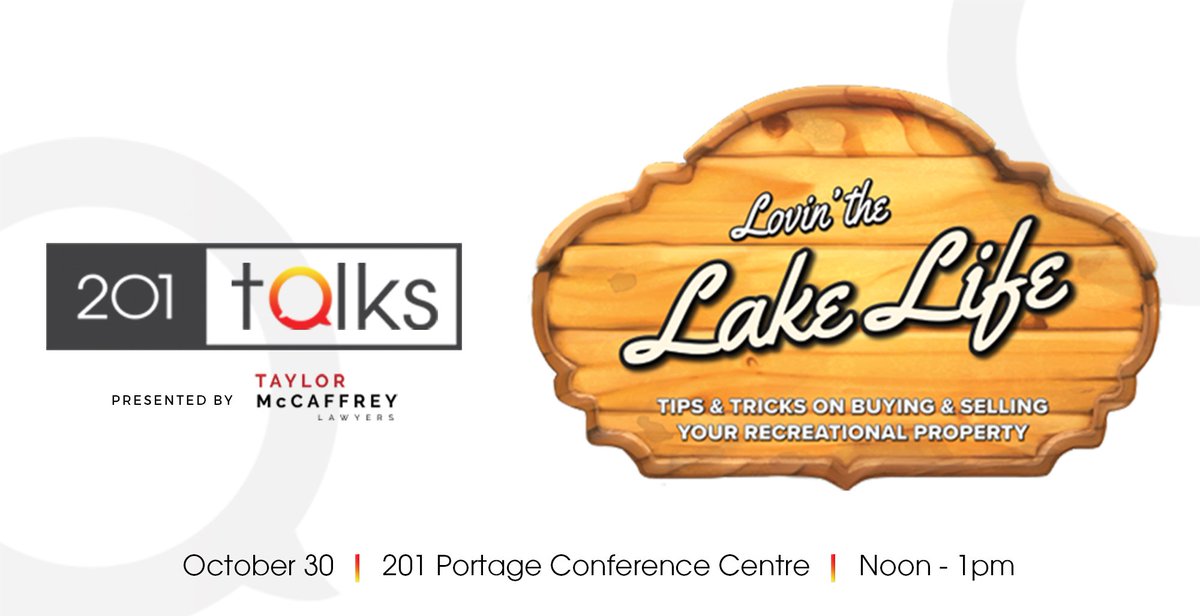 201Portage's tweet photo. Our #201Talks series is gearing up for another spicy presentation!๐ถ๏ธ
On October 30th, @TM_Lawyers will bring you valuable tips and tricks to maximize your slice of cottage bliss. Reserve your seat today! https://t.co/nLVLcYGENg https://t.co/oEvoYWt7Da