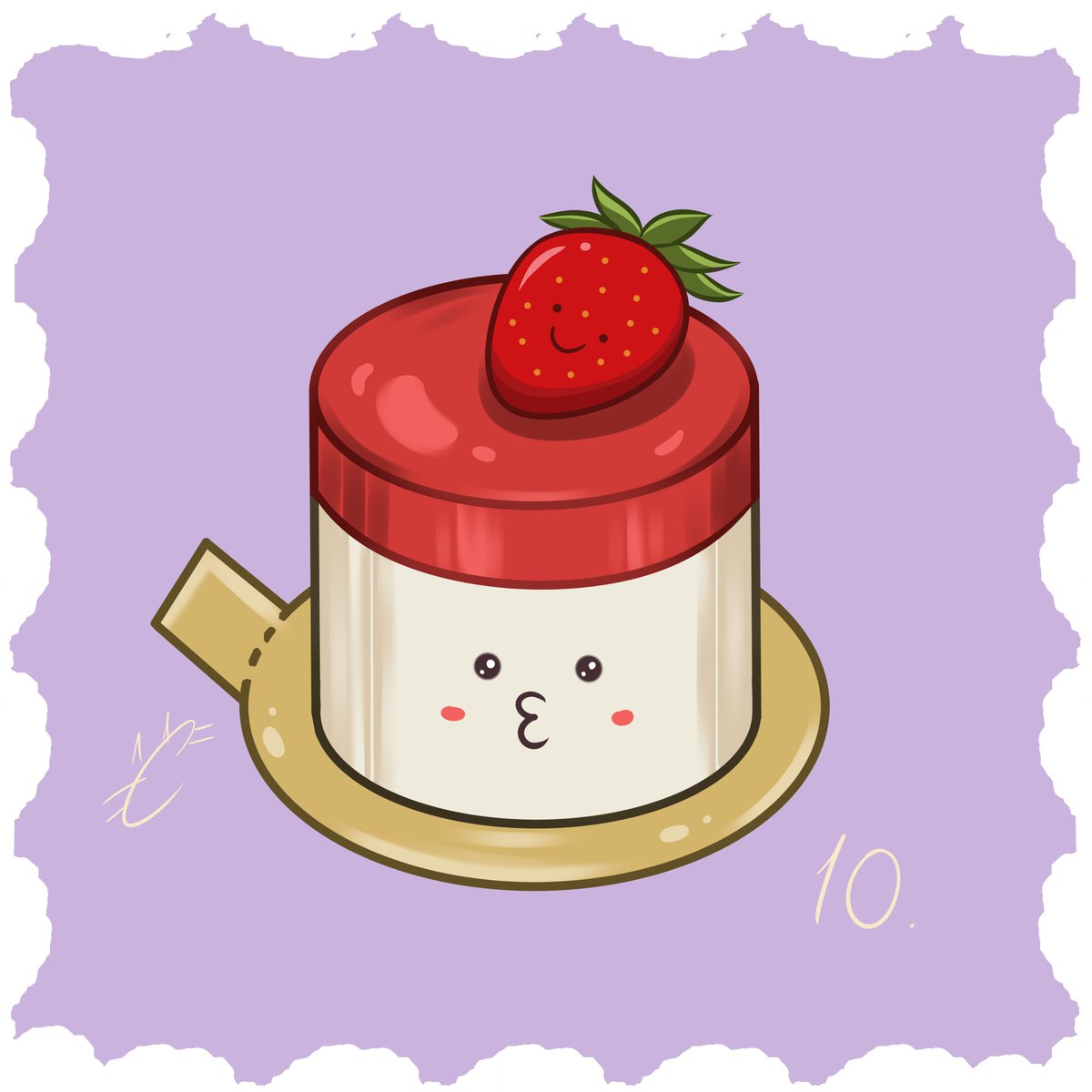Maxichocobollo's tweet photo. #Sweetober 10.Cheesecake with Strawberry (Where I work we have two different kinds of cheesecake :V) https://t.co/SSPsXz6ZET