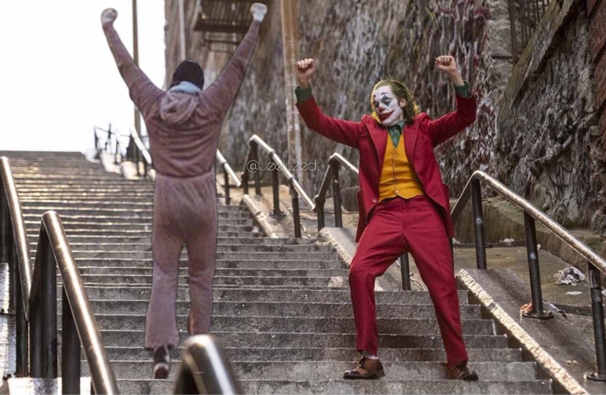 DumbassPhotoshp's tweet photo. Gonna joke noooowwww... #joker #jokermovie #jokermemes #jokeredit #jokeredits #joaquinphoenix #dcmemes #marvelmemes #marvelmeme #whysoserious #rockybalboa #rockybalboa1976 #rockybalboarun #gonnaflynow #gonnafly #funnymemesdaily #sylvesterstallone #adriaaaan #dancingoker https://t.co/JxUY5fHopg