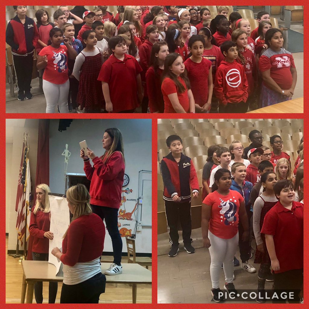 Our #awesomeAmvet 5th graders and their teachers were filming a very special news segment this afternoon-it will be going on the air soon-stay tuned! <a href="/NBC10/">NBC 10 WJAR</a> #LoveNorthSchools GO NORTH!