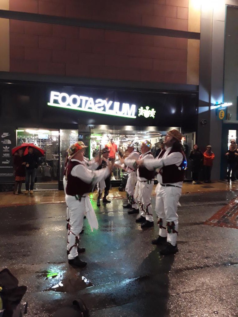 Enjoying the delights of Light Night in  Leeds