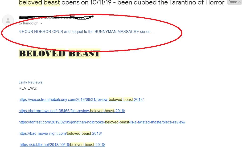 <a href="/beloved_beast/">Beloved Beast</a> <a href="/ChronicleJon/">Jonathan Holbrook</a> <a href="/DreadCentral/">Dread Central</a> I was happy to correct the misinformation, but that came directly from the PR I received. You might want to make sure this didn't go out to other outlets as well.