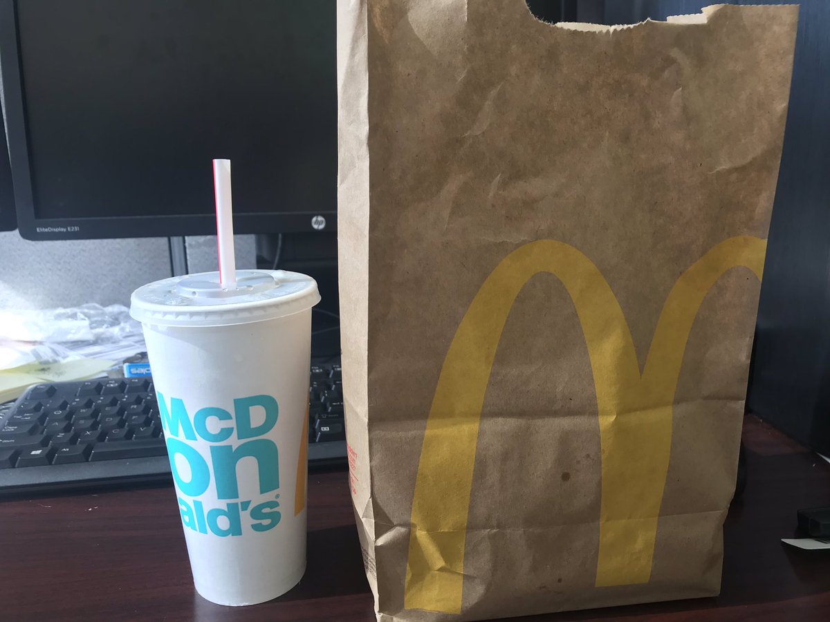 KyleFinger's tweet image. Got takeout for lunch now that the blackout is over.  #food #McDonalds #pgeshutdown #Cocacola #eureka