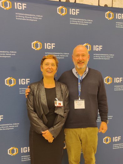 Laura Barreto and <a href="/patschein/">patrick schein</a>, members of the Board of Directors of the Alliance for Responsible Mining, ready to start the Intergovernmental Forum on Mining, Minerals, Metals and Sustainable Development (<a href="/IGFMining/">IGF Mining</a>) in Geneva, Switzerland 🙌 

#IGFAGM